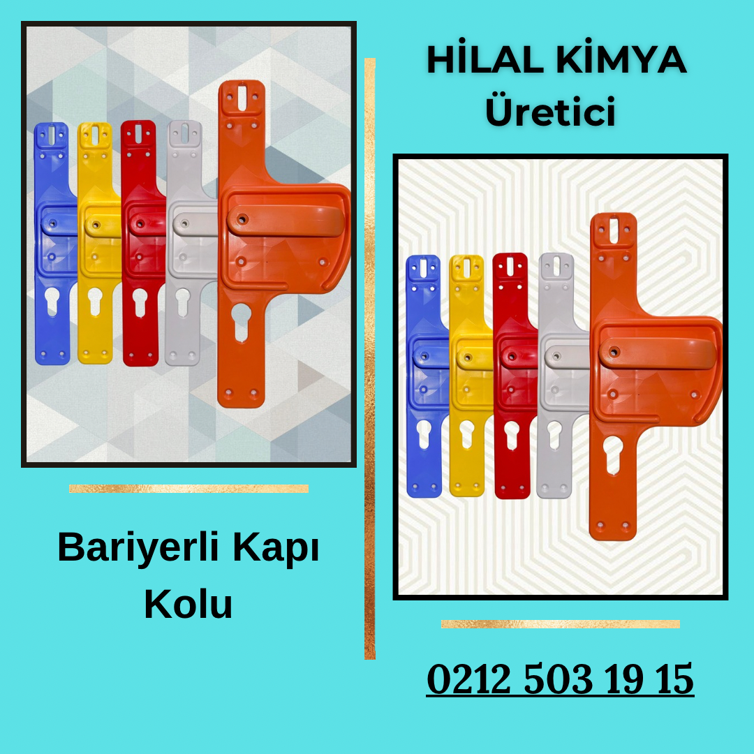 hilal kimya üretimi renkli bariyerli kapı kolları